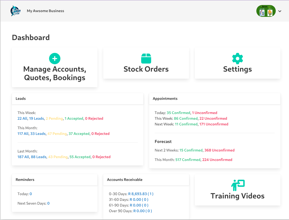 Dashboard preview